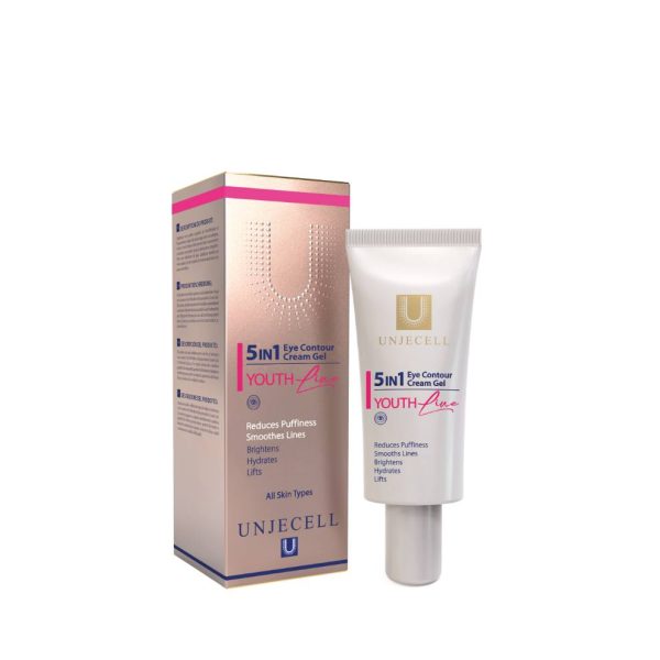 کرم ژل دورچشم 5 در 1 یوت لاین آنژسل -  EYE CONTOUR CREAM GEL YOUTH LINE 5 IN 1 UNJECELL